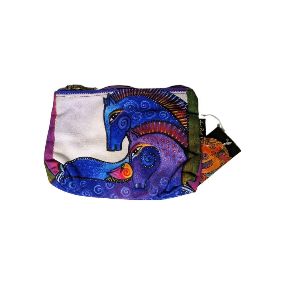 Laurel Burch Fiesta Mare Horse Makeup Clutch Purse New